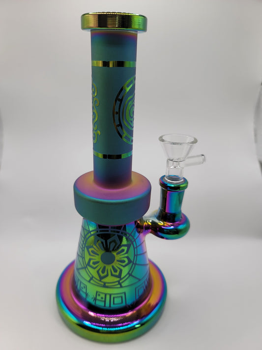 Rainbow Leaky Shower Head Perc Smoking Bong
