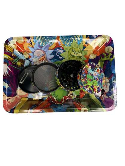 Small Smoke Tray & Grinder Set